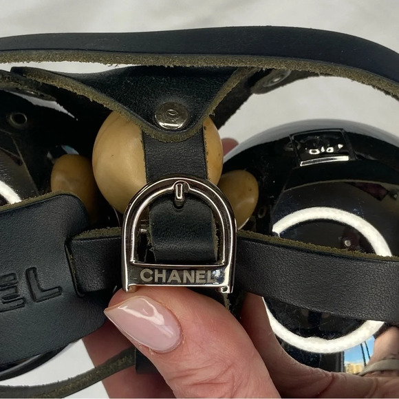 💯 Chanel pétanque set limited edition in chromed steel and black leather chic - Picture 12 of 16